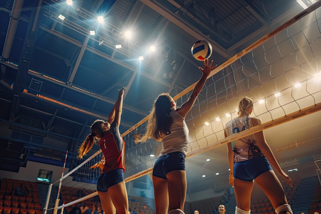 female professional volleyball players grand court